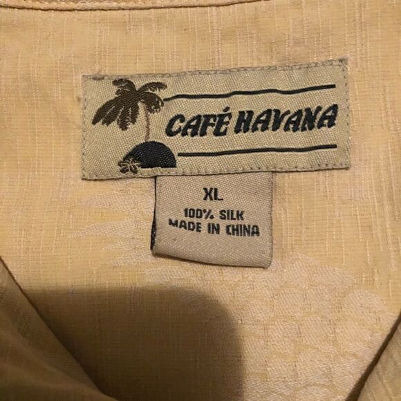 Havana Jacks Cafe silk button down Hawaiian shirt - Picture 4 of 7